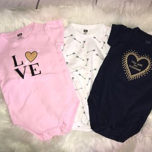 9-12 month “Love” onesie set